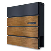 Tammeimitatsiooniga postkast | roostevabast terasest nimesilt | Anton